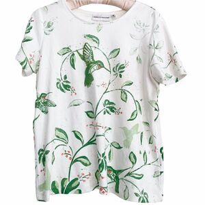 Vintage Rhinestone Studded Hummingbird T Shirt Med